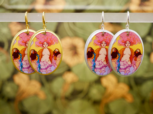 Temperance - Sapphic Magic Tarot Earrings